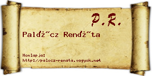 Palócz Renáta névjegykártya